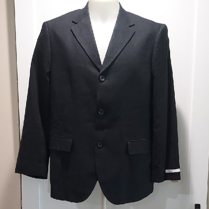 Geoffrey Beene Men's Suit Jacket Black Linen/Polyester
